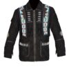 Western Leather Fringe Jacket for Men FJ1021