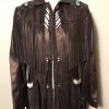 Western Leather Fringe Jacket for Men