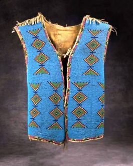 1800’s Old Style Native American Crow Beaded Vest CRV-1013