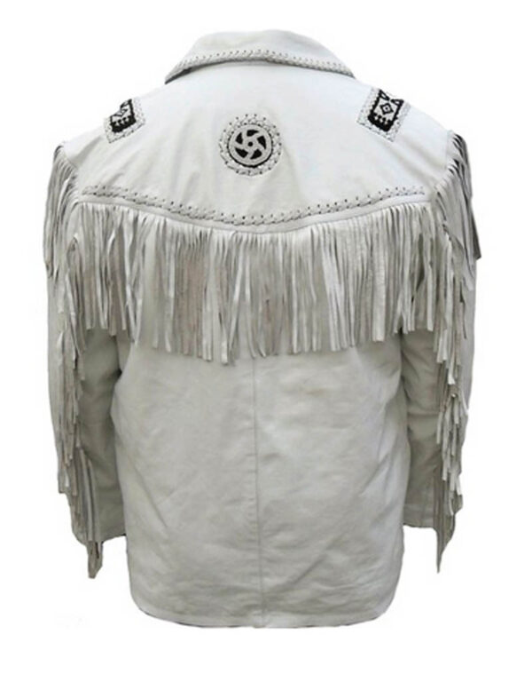 Western Leather Fringe Jacket for Men FJWH12