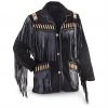 Western Leather Fringe Jacket for Men