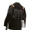 Western Leather Fringe Jacket for Men FJ1013