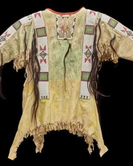 1800’s Old Style Native American Sioux Beaded Leather Shirt SX140