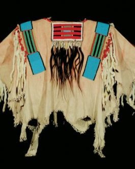 1800’s Old Style Native American Sioux Beaded Leather Shirt SX154