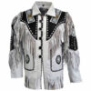 Western Leather Fringe Jacket for Men