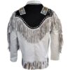 Western Leather Fringe Jacket for Men FJ1016