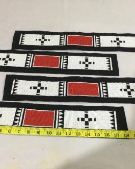 Handmade Native American Sioux Design Beadwork 2 Stripes BWD226