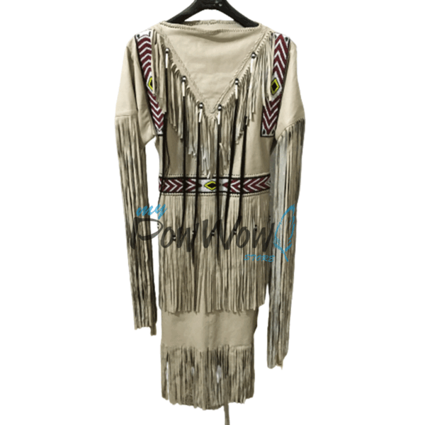 Leather Wedding Dress Powwow Regalia PWD210