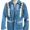 Western Leather Fringe Jacket for Men