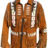 Western Leather Fringe Jacket for Men