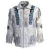 Western Leather Fringe Jacket for Men21H Western Leather Fringe Jacket for Men