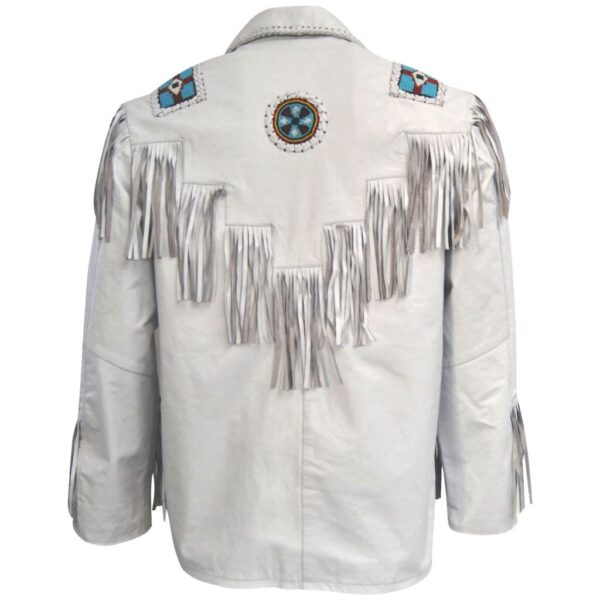 21I Western Leather Fringe Jacket for Men FJWH21