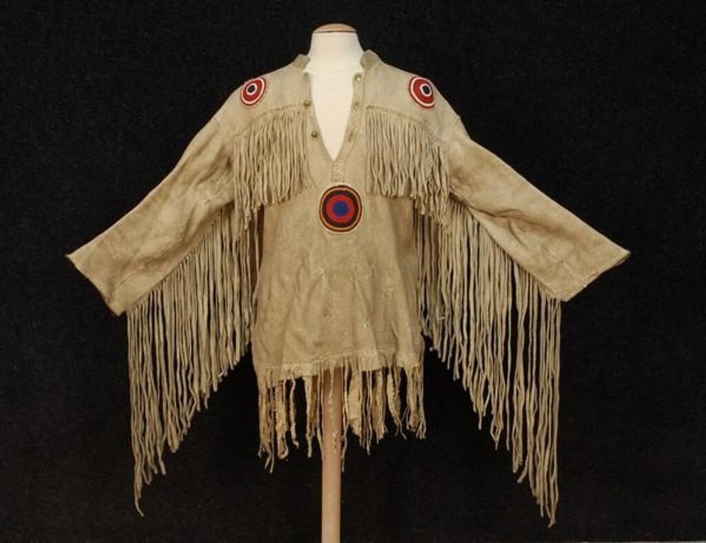 1800's Old Native American Beige Buckskin Leather Powwow Regalia SIOUX  Beaded War Suit SXC241 - MyPowwowStore