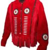 23F Western Leather Fringe Jacket for Men FJS23