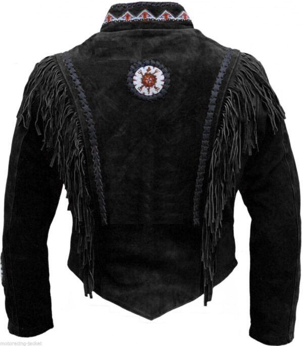 23m Western Leather Fringe Jacket for Men FJS23