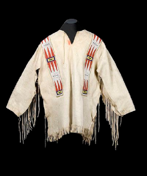 1800's Old Native American Beige Buckskin Leather Powwow Regalia SIOUX  Beaded War Suit SXC241 - MyPowwowStore