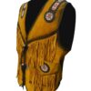 Western Leather Fringe Vest for Men