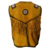 Western Leather Fringe Vest for Men VJ1026