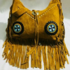 Handmade Beaded Leather Fringe Bag NBG101