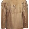 Western Brown Suede Leather Fringes Jacket FJ1041