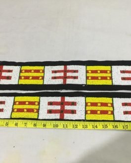 Handmade Native American Sioux Design Beadwork 2 Stripes BW143