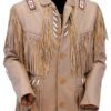 Western Leather Fringe Jacket for Men