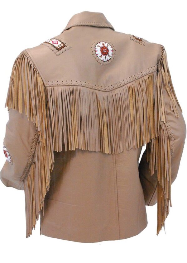 Western Leather Fringe Jacket for Men FJ10483