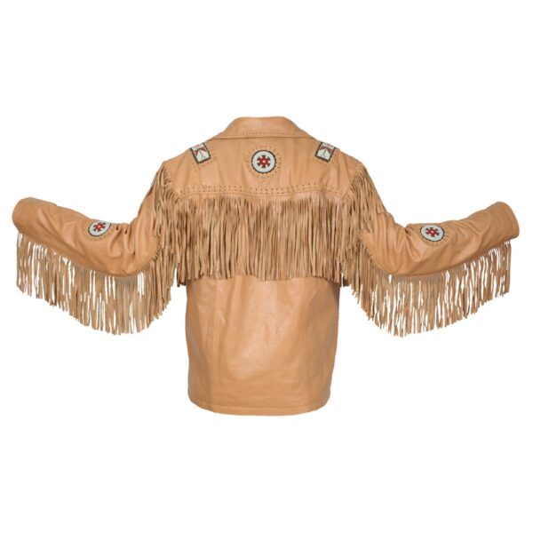 Western Leather Fringe Jacket for Men FJ10492