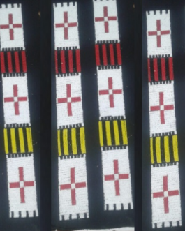 Handmade Native American Sioux Design Beadwork 2 Stripes BWD233