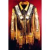 Western Leather Fringe Jacket for Men