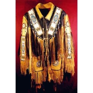 Western Leather Fringe Jacket for Men