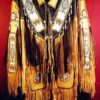 Western Leather Fringe Jacket for Men NAJ555