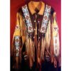 Western Leather Fringe Jacket for Men