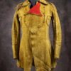 Old Antique Style Native American Mens Tan Suede Leather Fringe War Jacket / Coat NAJ557