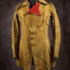Old Antique Style Native American Mens Tan Suede Leather Fringe War Jacket / Coat NAJ557
