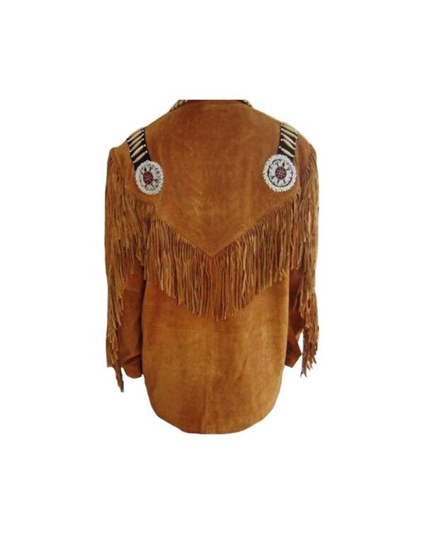 57B Western Leather Fringe Jacket for Men FJS57