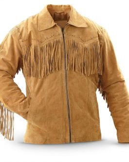 Western Brown Suede Leather Fringes Jacket FJ106