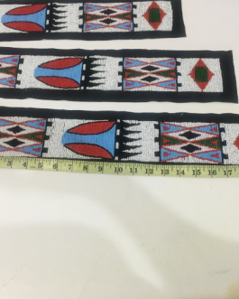 Handmade Native American Sioux Design Beadwork 2 Stripes BWD48