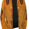 Western Leather Fringe Jacket for Men