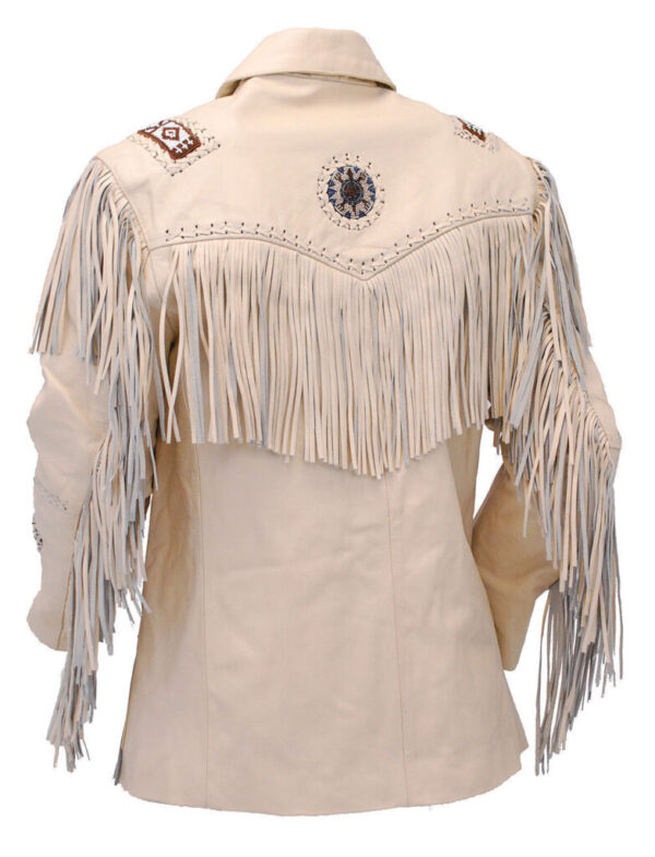 Western Leather Fringe Jacket for Men FJ1062