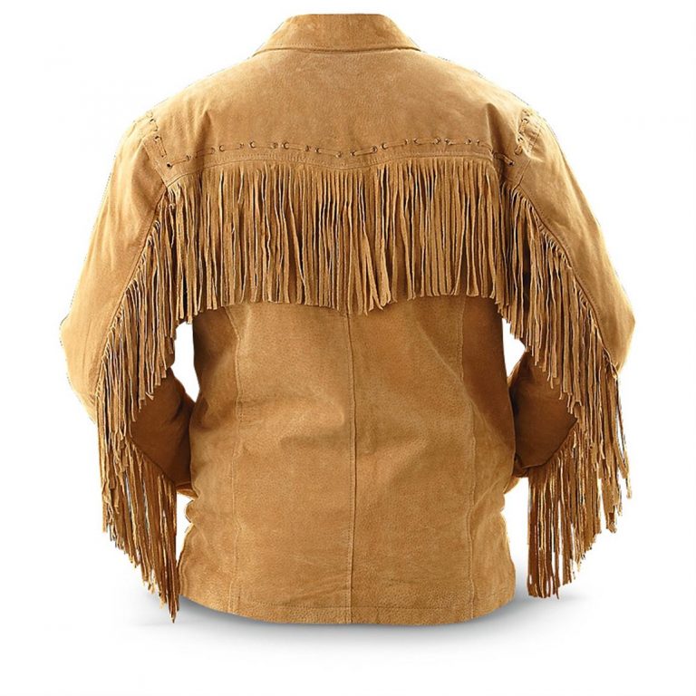 Western Brown Suede Leather Fringes Jacket FJ106
