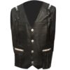 Western Leather Fringe Vest for Men