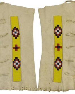 1800’s Old Style Native American Tan Suede Leather Chaps Leggings CP818