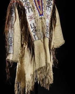 1800’s Old Style Native American Sioux Beaded Leather Shirt SX830