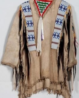 1800’s Old Style Native American Sioux Beaded Leather Shirt SX832