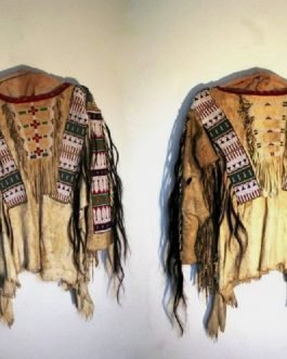 1800’s Old Style Native American Sioux Beaded Leather Shirt SX833
