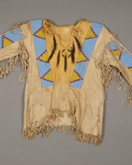 1800’s Old Style Native American Sioux Beaded Leather Shirt SX834