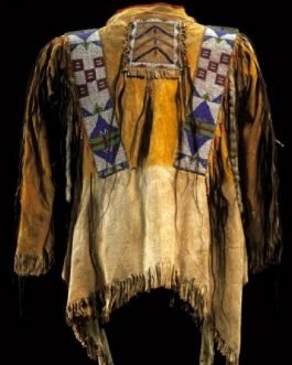1800’s Old Style Native American Sioux Beaded Leather Shirt SX837