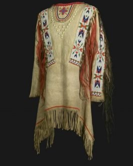 1800’s Old Style Native American Sioux Beaded Leather Shirt SX838