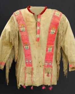1800’s Old Style Native American Sioux Beaded Leather Shirt SX847